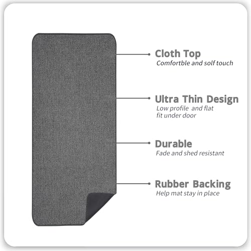 Image of Bosap Bath Mat,Ultra Thin Bathroom Runner Rugs,Large Bath Mats for Bathroom,Quick Dry,Non-Slip,Machine Washable,Low Pile,Bath Rug,Shower Outside,Sink,Home Decor Accessories.Dark Grey,3'x5'(36x60inch)