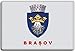 Romania, (Brasov) Bra?ov City flag fridge magnet - Calamita da frigo