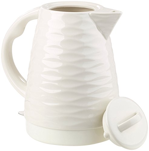 Rosenstein & Söhne Keramik Wasserkocher: Porzellan-Wasserkocher WSK-270.rtr, 1,7 Liter, 1.500 Watt (Elektrischer, schnurloser, Teekanne)