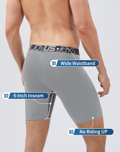 Boxer Briefs for Men Pack Breathable Mesh, Men's Underwear Moisture Wicking, Boxers for Men Pack 4 with 3D Pouch3