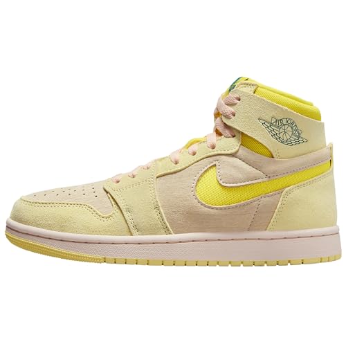 NIKE Air Jordan 1 Zoom CMFT 2 Women's Shoes (DV1305-800, Citron Tint/Muslin/Sky J Teal/Dynamic Yellow) Size 11.5