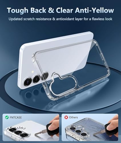 Image of ClearShield Transparent Back Cover for Samsung Galaxy S24 5G, Hybrid PC & TPU Shockproof Design, 360 Degree Protection Crystal Clear Case, Anti-Scratch Armor Cover