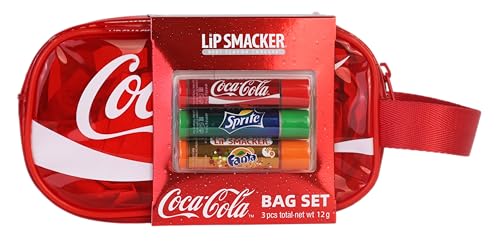 Miniatura 2 de Lip Smacker Coca-Cola Handy Bag Set, 3 Bálsamos Labiales para Niños con Sabor Original Coca-Cola, Fórmula Transparente e Hidratante