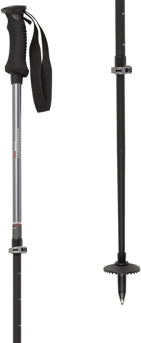Komperdell Mountaineer PowerLoleck Foam Compact Trekking Pole, Black/Silver, 58-120cm