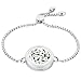 JAOYU Essential Oil Diffuser Bracelets for Women Aromatherapy Bracelet Stainless Steel Bangle Floating Charm Locket - 8 Perfume Refill Pads