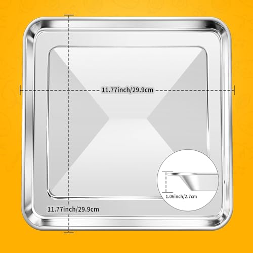 Image of 11.77 inch x 11.77 inch Baking Pan for Breville BOV800XL BOV810BSS BOV845BSS BOV900BSS Smart Oven, Compatible with Ninja SP100 SP101 SP1001C SP201 Air Fry Oven