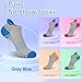 YSense Ankle Socks for Women 5 Pairs, Running Low Cut Tab No Show Athletic Stocking Womens Cushioned Thick Cotton Casual Socks for Hiking Workout