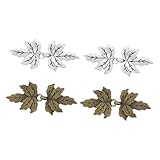 Boucle en alliage : joli design en forme d'érable, très chic et vintage, bouton de col