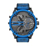 Diesel メンズ Mr. Daddy 2.0 クロノグラフ ブラックトーン ステンレススチール 腕時計 DZ7434, マルチ, ストラップ