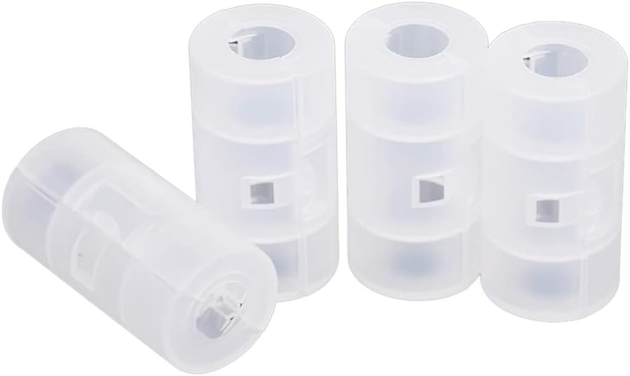 4Pcs AA Battery to Size C Battery Holder Conversion Adapter Switcher Box Power Battery Accessories