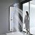 FCOTEEU Shower Panel Tower System,LED Rainfall Waterfall Shower Head LED Large Area Massage Jets Tub Spout,Stainless Steel Bathroom Shower Tower Column Brushed Nickel