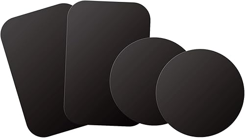 WixGear Soporte de placa de metal con adhesive para monturas magnéticas sin soporte paquete de 4 2 rectangulares y 2 circulares Compatible con