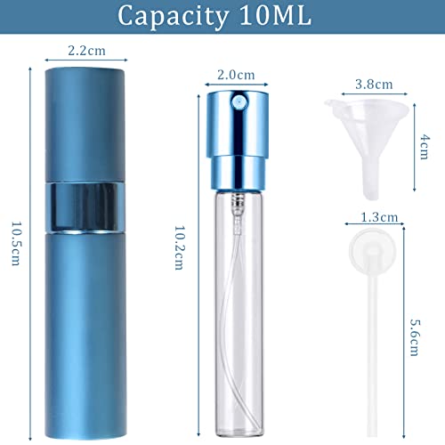 AOT 10ml Refillable Travel Perfume Atomiser Bottles, 4pcs Mini Refillable Perfume Bottle Aftershave Spray Bottle, Upgraded Travel Perfume Atomizer, Portable Perfume Pod for Outdoor Traveling - Image 3