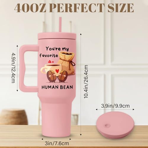 58% Off 40oz Cute Bean Tumbler - Perfect Anniversary Gift - Image 4