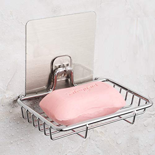 Gnexin� Wall Mount Self-Adhesive Stainless Steel Waterproof Kitchen Bathroom Single-Layer Soap Dish Holder, Soap Dish Holder, Multicolor (B08T9ND9MG) Amazon Price History, Amazon Price Tracker
