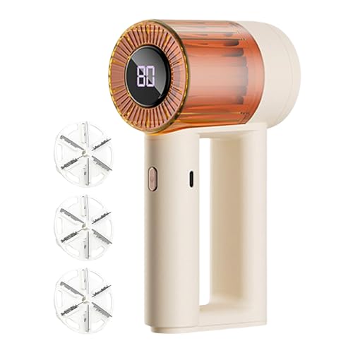 Removedor de pelusa eléctrico, afeitadora de tela recargable con cortador de 6 hojas y 3 ajustes de velocidad, recortadora de fusibles de pantalla LED para suéter, manta, ropa, tapicería, sofá