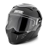 Simpson Mod Bandit Modular Motorcycle Helmet - DOT & ECE Certified - Flip Front, Comms Ready, Internal Sun Shield and External Clear Face Shield Included - Shell in Gloss Black Large - M59L2