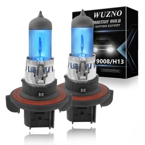 Wuzno 9008/H13 Halogen Headlight Bulb 12V 60/55W 5000K White Lights Bulbs Super bright Headlamp