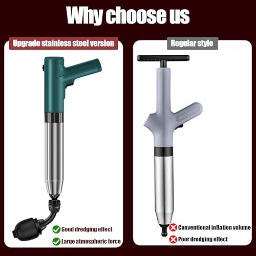 Image of Electric Toilet Plunger,3 Head High Pressure Toilet Unclogging Tool,Multi-Functional Toilet Plunger Clog Remover, Toilet Clog Remover Heavy Duty for Bathrooms, Floors, Kitchens