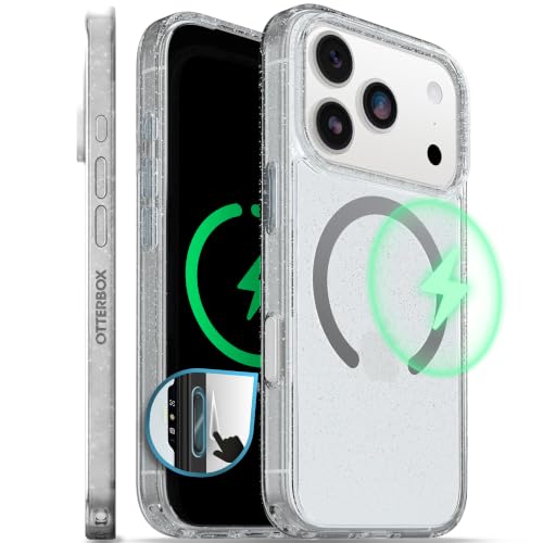 Image of OtterBox iPhone 17 Pro - Symmetry Series Slim MagSafe Case - Stardust | 3X Military Drop Protection - Slim Pocket-Friendly - Raised Edges - Anchor Points - Camera Control - Non-Retail Packaging