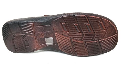 G4U-CTS Men's Sandals Adjustable Strap Closed Toe Slide Casual Fisherman Summer Flip Flops Shoes (7 D(M) US, Brown-008)4
