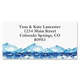 Mountain Landscape Border Personalized Return Address Labels Set of 144, Large, Self-Adhesive, Flat-Sheet Labels, by Colorful Images