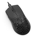Redragon M617 Ultralight Honeycomb Shell Wired Gaming Mouse, 41g, 10,000 DPI, 6 Programmable Buttons, Drag-Free Paracord, Type-C Gamer Mouse with 2 Side Buttons for PC/Mac/Laptop, Black