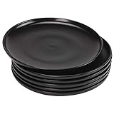 Monamour 10 Inch Matte Porcelain Dinner Plate, Elegant Round Ceramic Serving Plate for Steak, Salad,