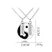 Yin Yang Taichi Cadena colgante de plata para parejas, collares de amistad...