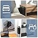 Z ZLJUAN Mounted Gun Safe for Pistols,Quick-Access Handgun Safe for Nightstand Bedside Desk Bed Gun Safes,Pistol Safe with Biometric Fingerprint, Keypad Lock,Key
