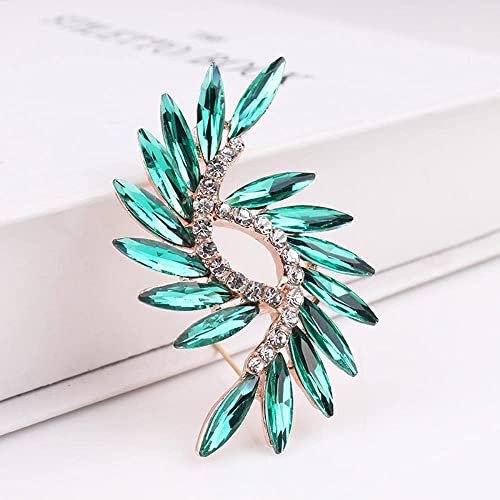 MXCHEN Damen Broschen DIY Zubehör Kristall Rotierende Blume Brosche Damen Diamantbrosche Cover