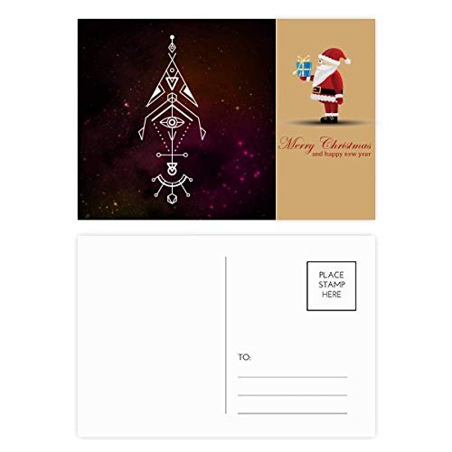 Cartes postales Universe et Père Noël : le lot de 20 cartes cadeaux Geometry et Totem