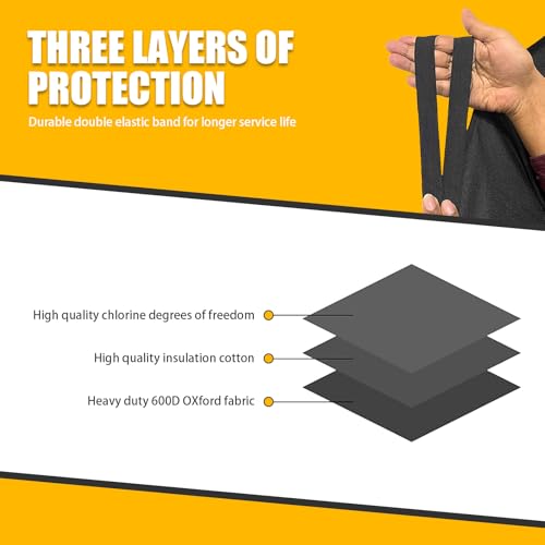 Image of Windshield Cover, Perfect Coverage Ice and Snow Isolation Winter Protection Cover, Windproof Anti-Freeze Oxford Cloth Outdoor Car Cover, Universal for Cars Trucks (Black #66.9 inch x 42.1 inch)