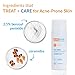 Acne Free Facial Cleansing Brush and Oil-Free Acne Cleanser Acne Treatment Kit with Benzoyl Peroxide 2.5% and Glycolic Acid (1 Brush, 1 Cleanser)
