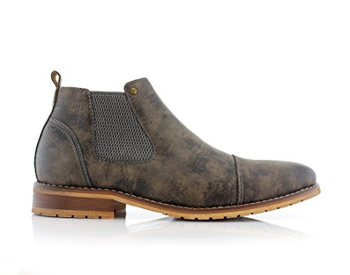 Image of Ferro Aldo Men's Chelsea Boots | Pull-On Ankle Boot in Plain Toe, Cap Toe & Wingtip Brogue Styles | For Casual, Dress, Work & Formal Events