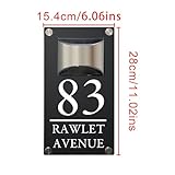 Solar House Numbers House Numbers Plaques with Solar Light House Signs Door Number Plaques For Wall Led House Number for Outside (Solar House Number) - Image 4