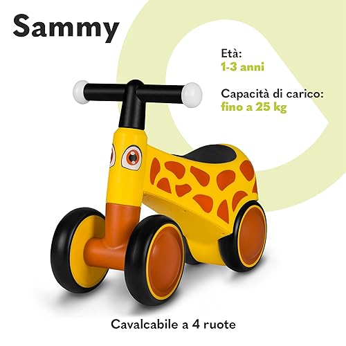 Lionelo Sammy Bicicletta Senza Pedali Da 1 A 3 Anni, Camminatore Bambini 4 Ruote Fino A 25 Kg, Maniglie Antiscivolo Con Luci 3 Design Sella Ergonomica, Per Bambine E Bambini - 2