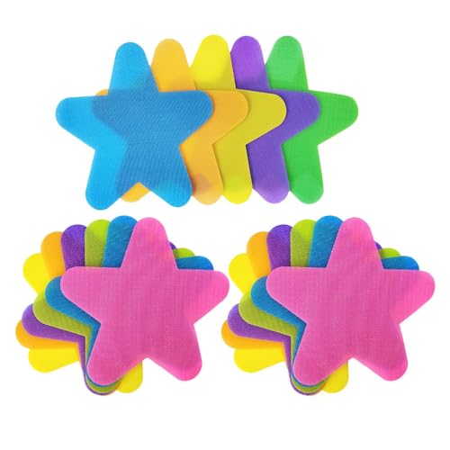 MALUGOGO Lot de 40 marqueurs de tapis en forme d'étoile pour tapis de salle de classe en nylon polyester pour activités préscolaires et jardins d'enfants...