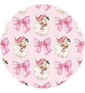 DSHFG Christmas Mouse Pad for Desk, Coquette Pink Bow Santa Claus Mouse Pad, Non-Slip Rubber Base...