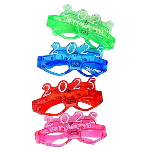 PLCPDM 3モード LEDライトアップメガネ 2025年度撮影小道具 LEDライトアップメガネ 2025年新年パーティーメガネ