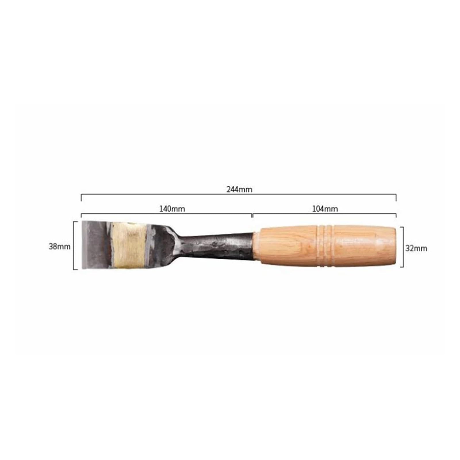 1 Szt. Warsztat DIY 38/51/63/78/86mm Dłuta Do Rzeźbienia W Drewnie Niezbędne Narzędzia Dla Majsterkowiczów Ręcznie Pełni Hartowane(38mm)