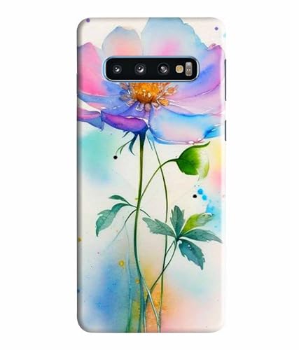 Image of Printed Hard Back Case Cover & Compatible for Samsung Galaxy S10 | Rose Painting Art (Multicolor) - D1204