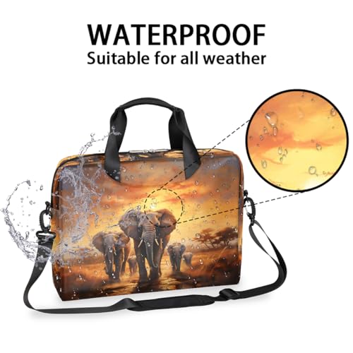 Maletín para laptop 15.6-16 pulgadas con diseño de elefante miniatura 3