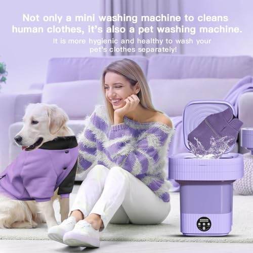 IKERIA-SeMi-AuToMa-TiC FoLdInG 9L SmAlL MiNi WaShInG MaChInE WiTh DrYeR DeEp CLeAnInG FoR UnDeRwEaR WaShINg MaChInE3 (AB5) 8