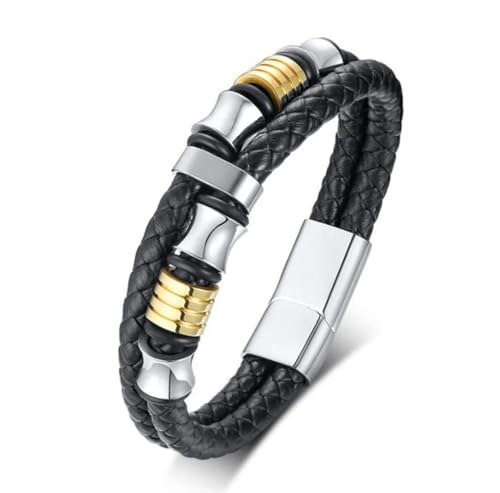 Bracelet homme tressé en cuir double rangée pour sublimer un poignet