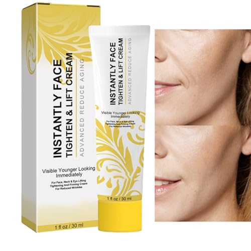 Crema para reafirmar la piel del rostro, 30 ml, crema antiarrugas efecto instantáneo, crema hidratante, para el cuidado de la piel facial, reduce las líneas finas, piel