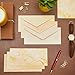 Best Paper Greetings Rectangular Vintage Envelopes - Antique Invitation Envelope Designs - Bulk Vintage Stationery Set - Pack of 48, 8.7 x 4 in, Brown
