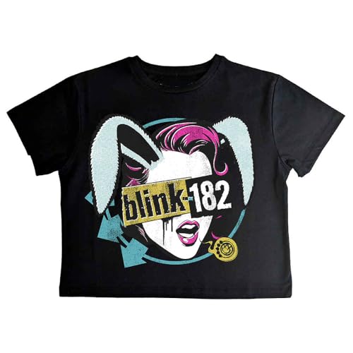 Blink 182 Blind Date Crop Top Ladies T-Shirt Black