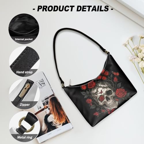 Image of Handbag for Women Leather Underam Shoulder Bag with Zipper Fashion Work Purse Waterproof Travel Wallet