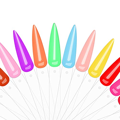 200Pcs Nail Swatch Sticks,Clear Nail Display Art Supplies Tips Stiletto Gel Polish Board Display Practice Sample Sticks With Ring Holder For Diy. #TOP1